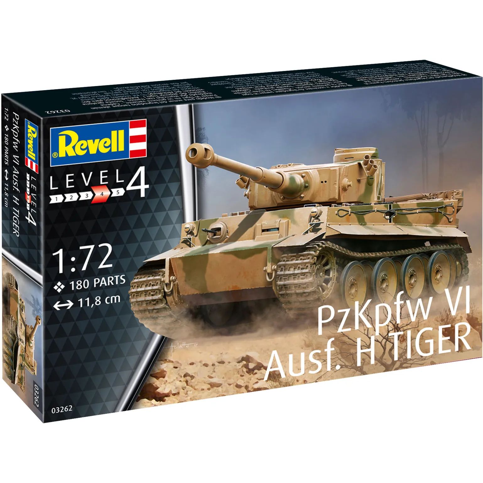 Сборная модель Revell Танк PzKpfw VI Tiger Ausf. H 180 деталей (RVL-03262) - фото 1