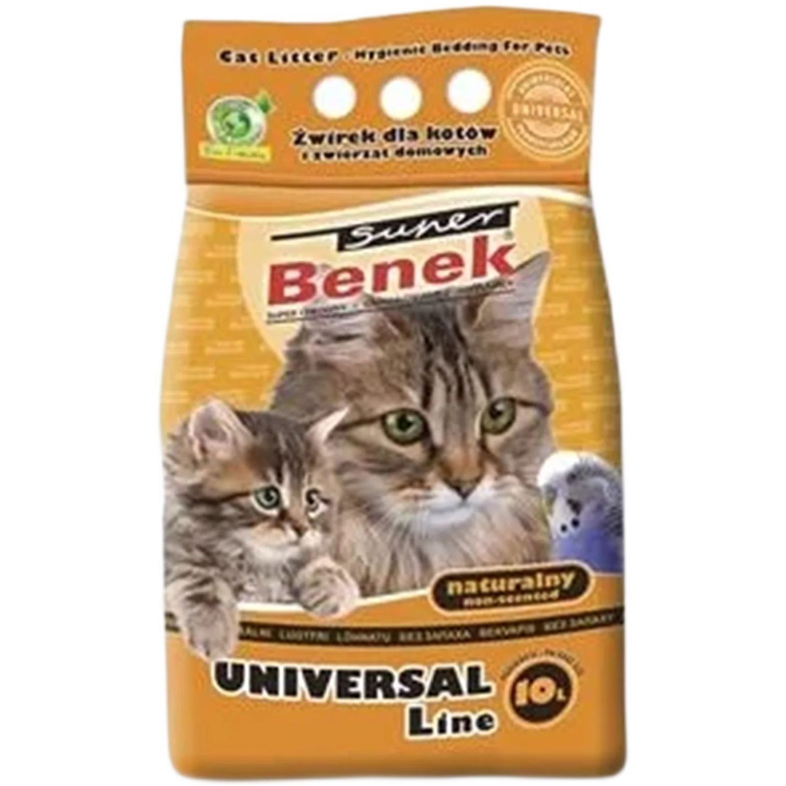 Бентонитовый наполнитель для кошачьего туалета Super Benek Universal натуральный 10 л - фото 1
