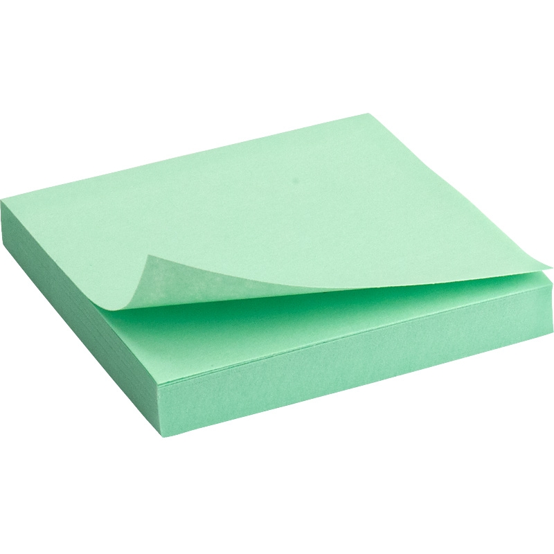 Блок паперу з клейким шаром Axent 75x75 мм 100 аркушів, зелений (2314-02-A) - фото 1