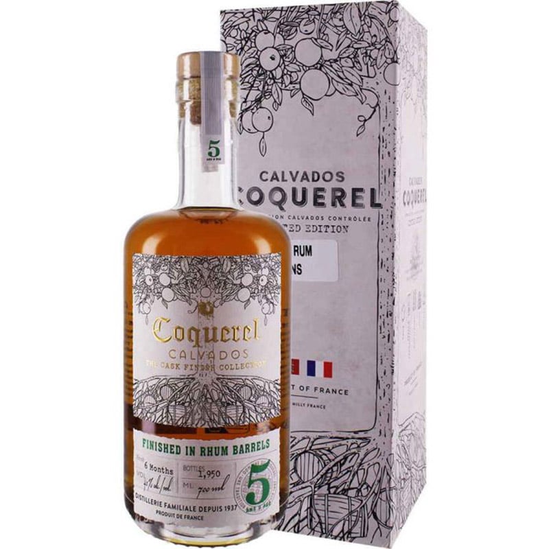 Кальвадос Coquerel Rhum Finish 5 yo 41% 0.7 л в подарочной упаковке - фото 2