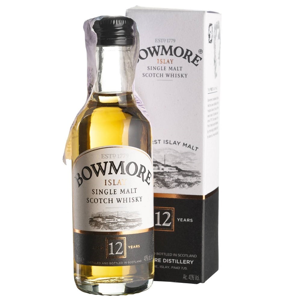 Виски Bowmore 12 yo Single Malt Scotch Whisky 40% 0.05 л - фото 1