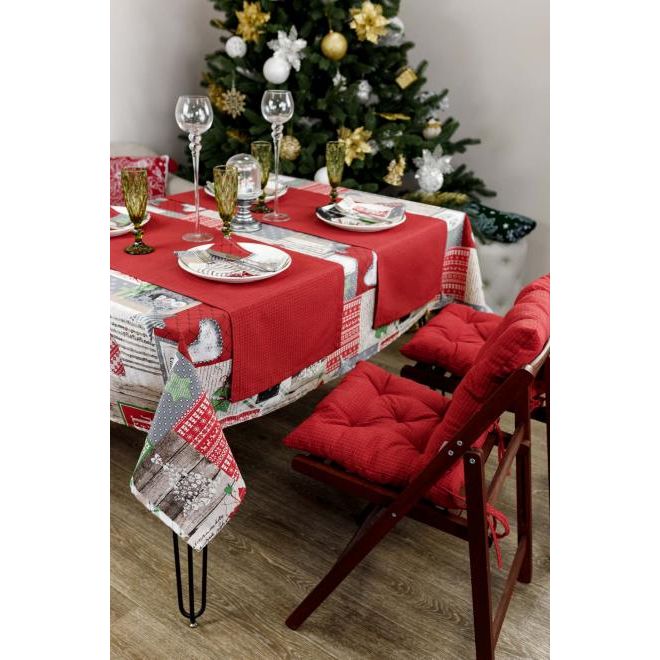 Подушка на стілець Прованс Merry Christmas 40х40 см червона (31484) - фото 4