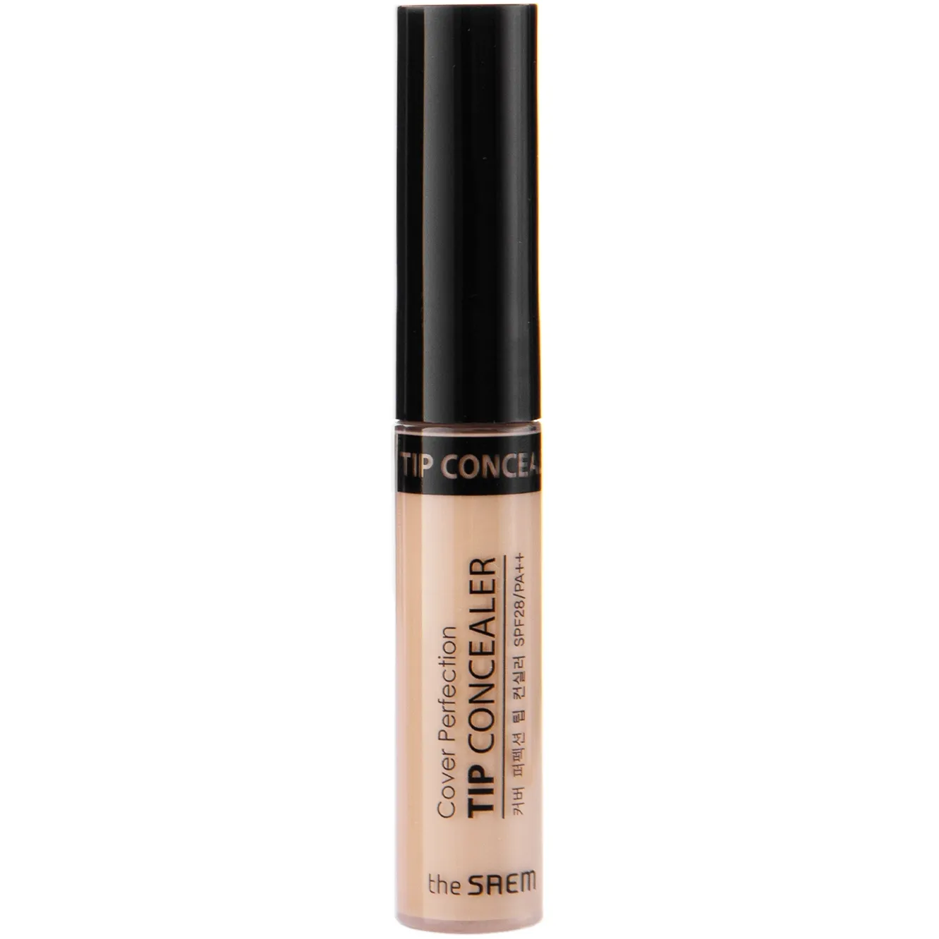 Жидкий консиллер для лица The Saem Cover Perfection Tip Concealer 1.75 Middle Beige 6.5 г - фото 1