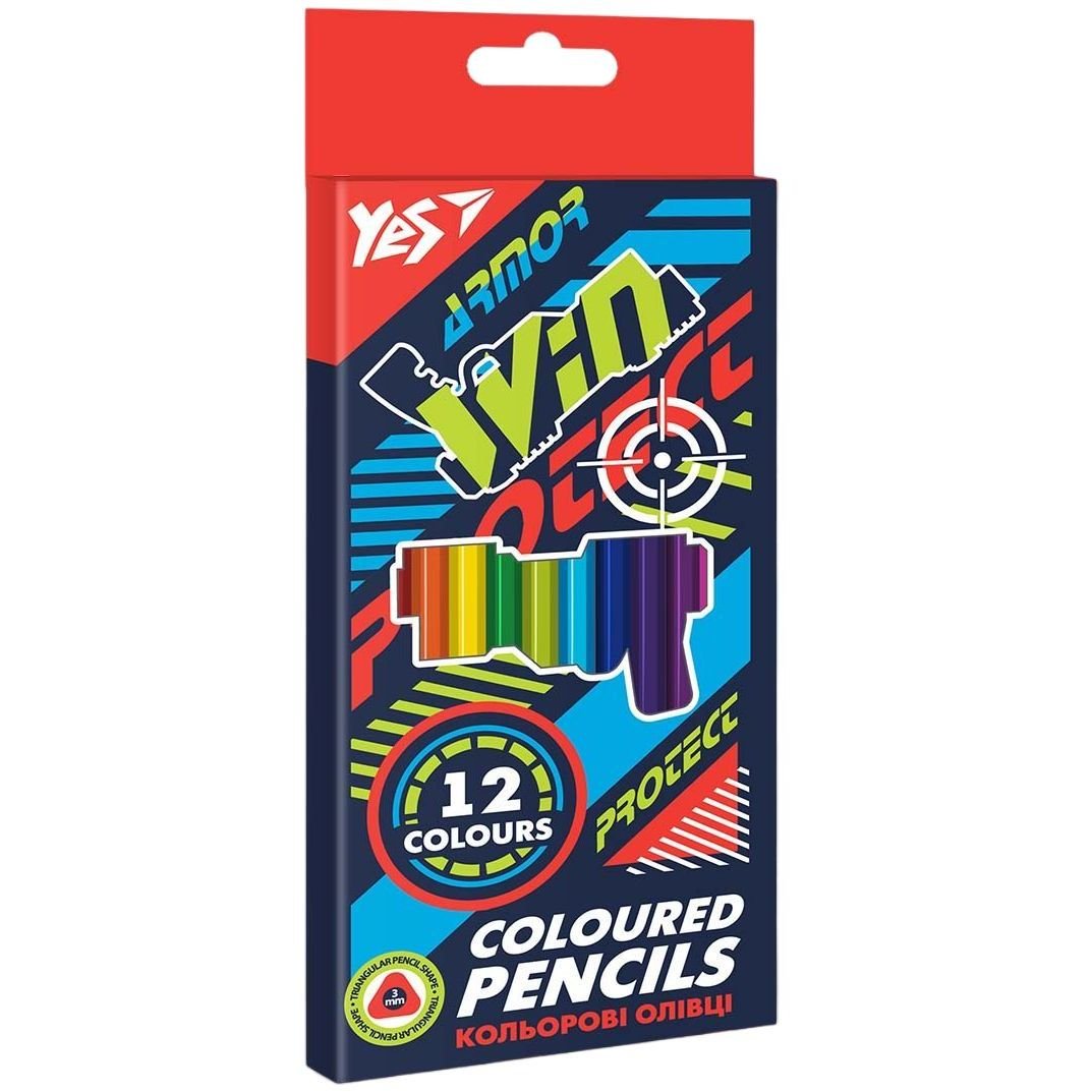 Карандаши цветные Yes Blaster, 12 цветов (290657) - фото 1