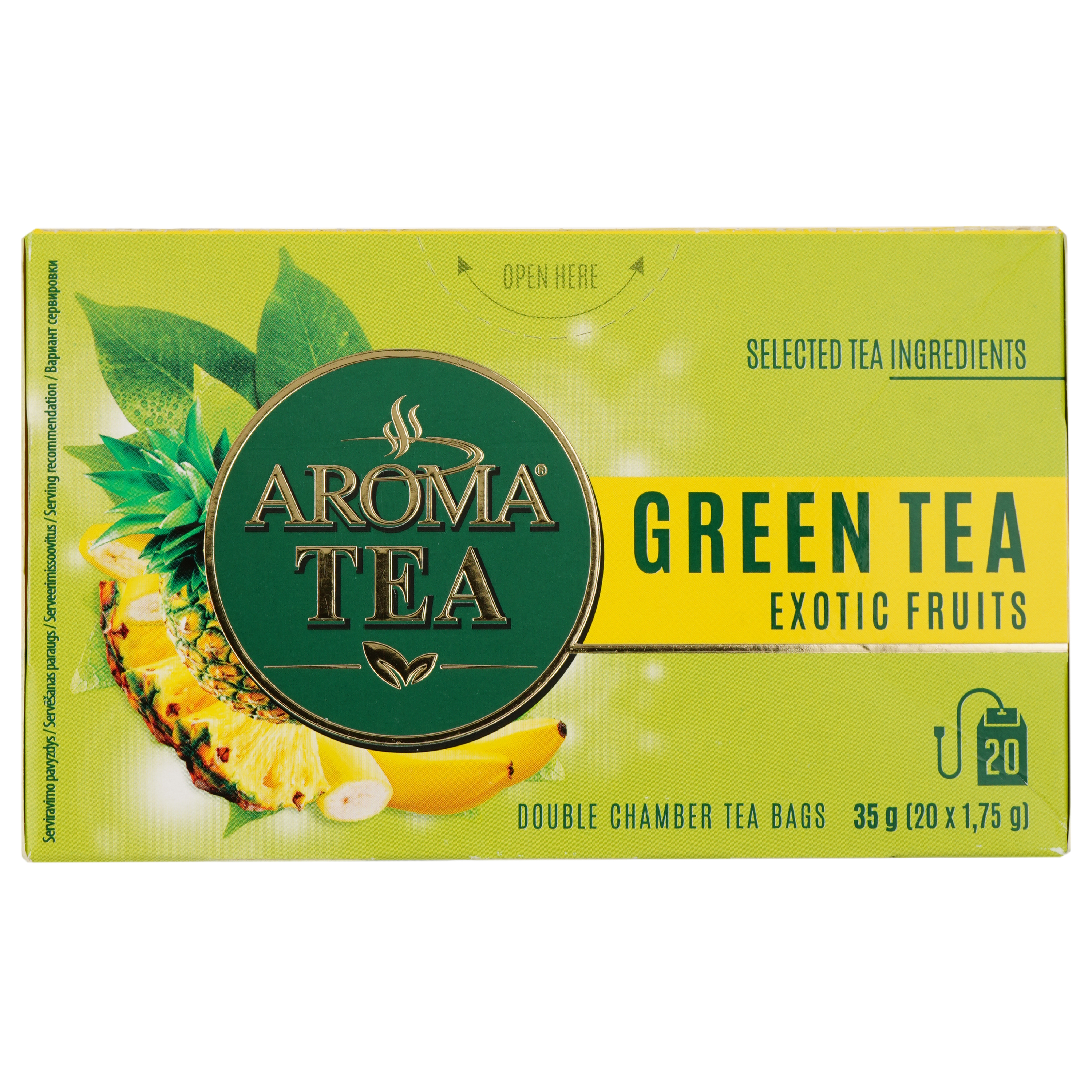Чай зелений Aroma Tea Exotic Fruits, 35 г (20 шт. х 1.75 г) - фото 1