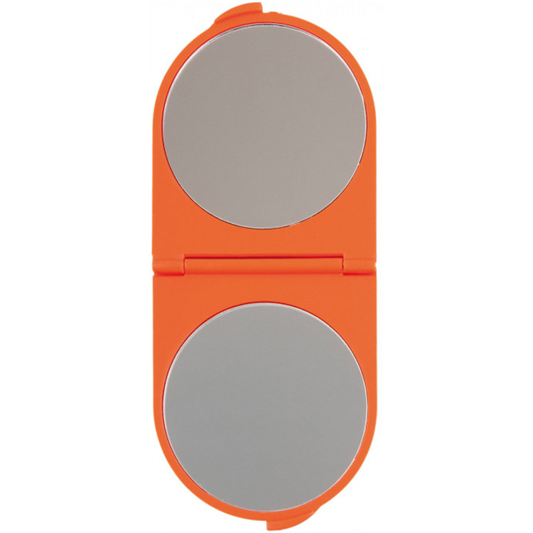 Зеркало карманное Titania двустороннее 14x6 см оранжевое (1545 L оранж) - фото 2