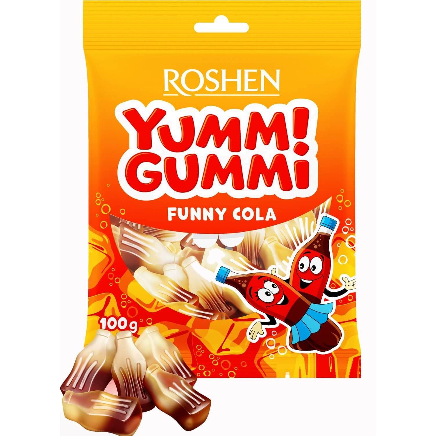 Цукерки желейні Roshen Yummi Gummi Funny Cola 100 г (757502) - фото 1