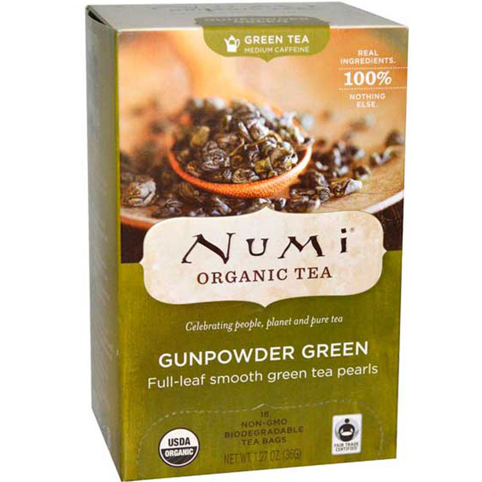 Чай зелений Numi Organic Tea Gunpowder Green органічний 18 пакетиків 36 г - фото 1