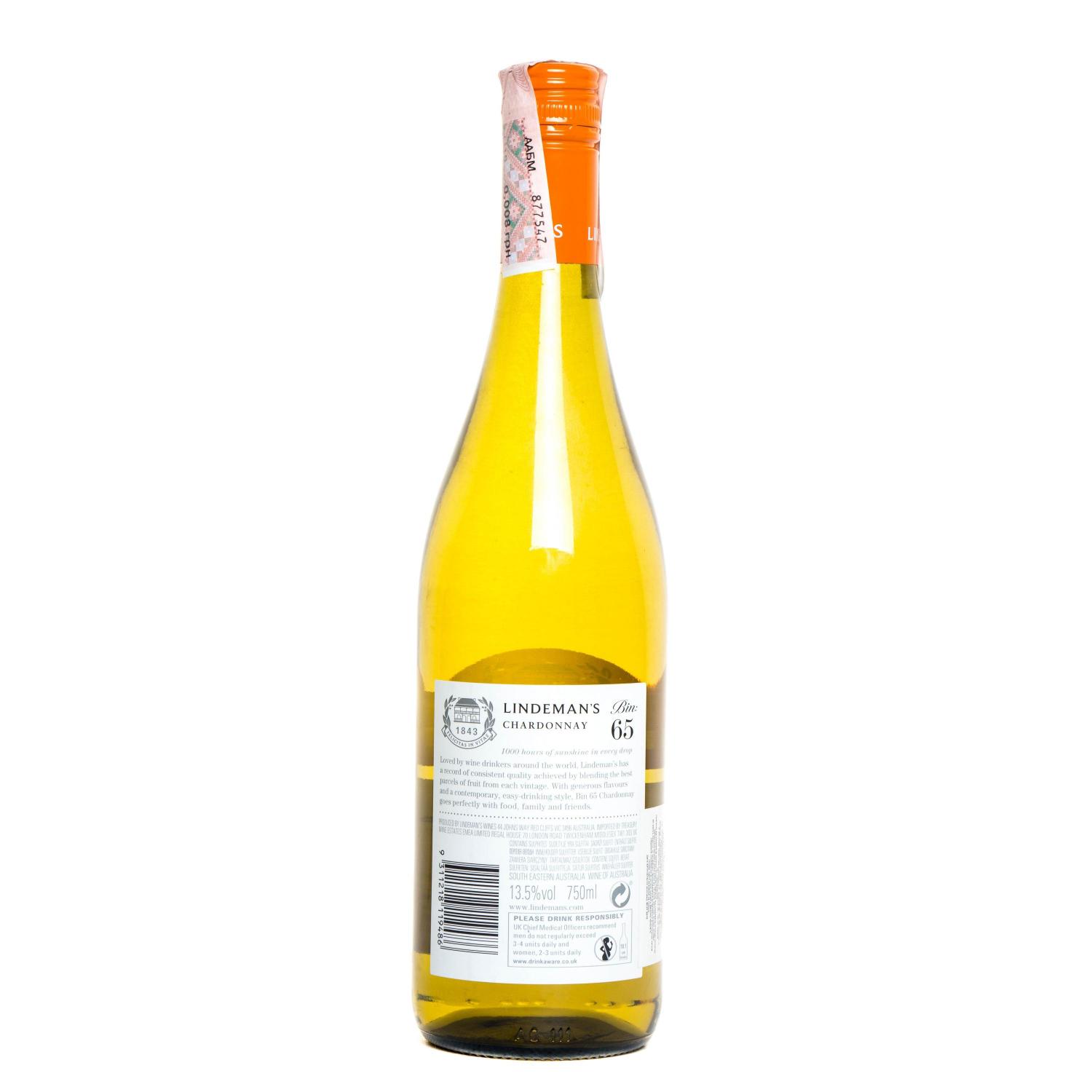 Вино Lindeman's Bin 65 Chardonnay белое сухое, 0,75 л, 13,5% (550890) - фото 2