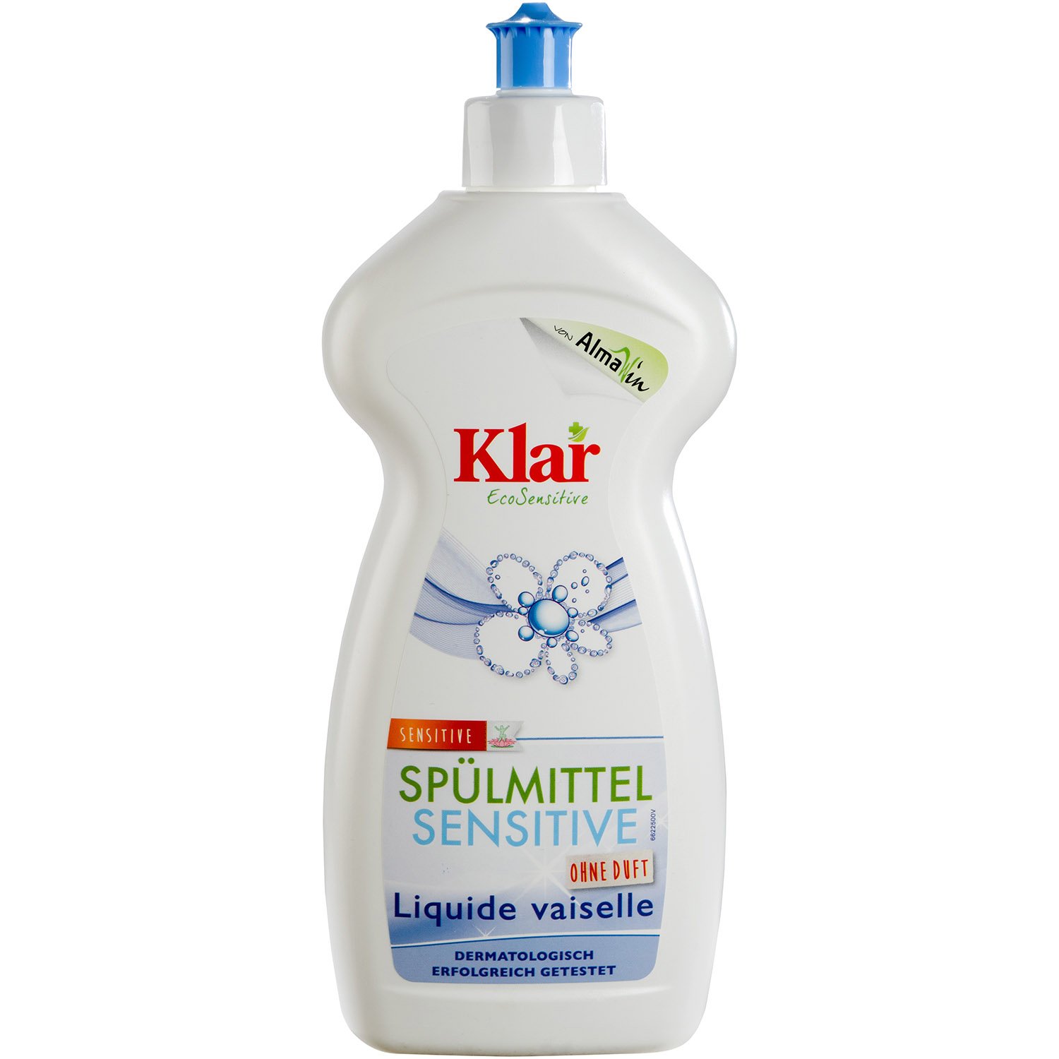 Средство для мытья посуды Klar EcoSensitive без запаха, 500 мл - фото 1