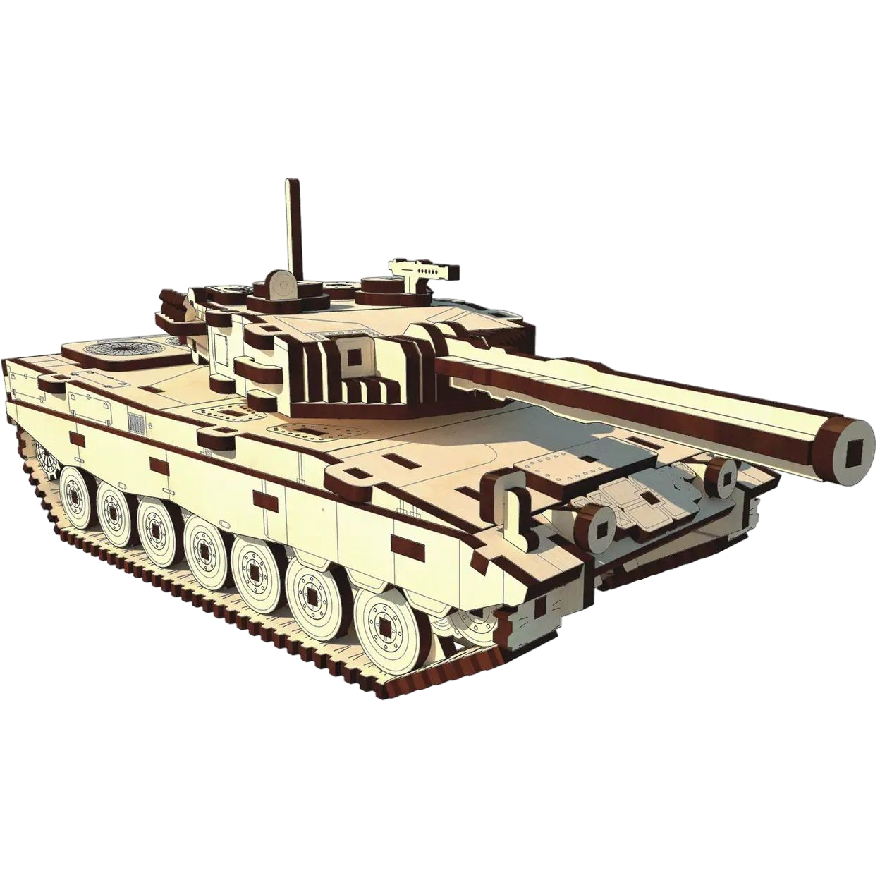 Механічний 3D Пазл UGEARS танк Леопард (1871429521.0) - фото 1