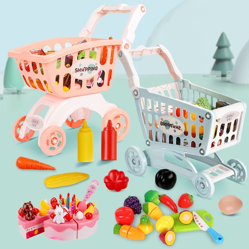 Детская тележка для покупок в супермаркете Beiens, розовая (M890pink) - фото 4