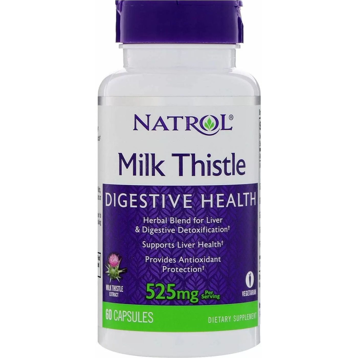 Розторопша Natrol Milk Thistle 525 мг 60 капсул - фото 1