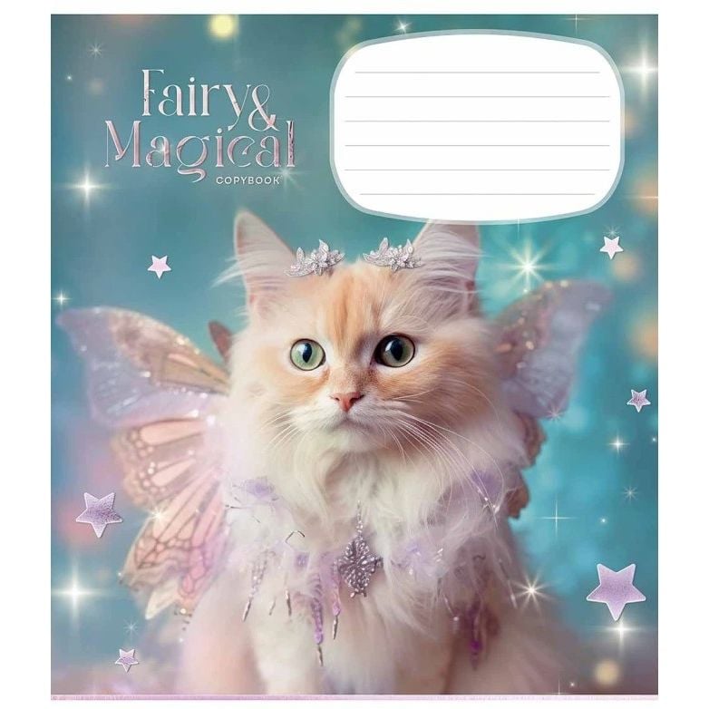 Тетрадь ученическая Fairy cats Школярик 012-3316K-2 в клетку 12 листов - фото 1