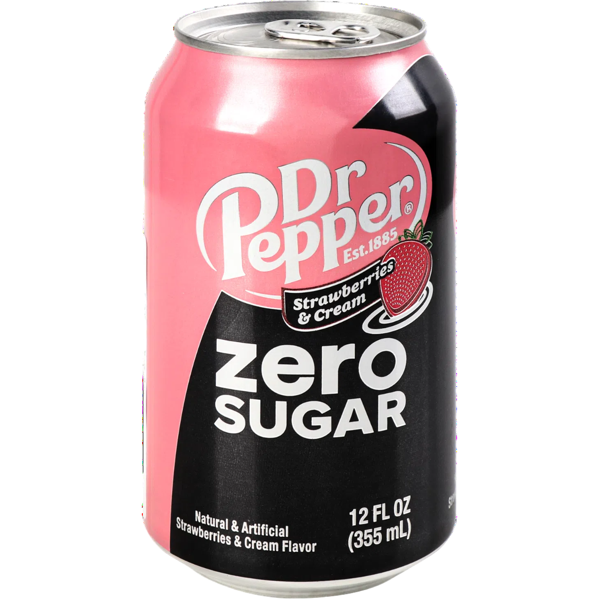 Напиток безалкогольный Dr. Pepper Strawberries & Cream Zero сильногазированный 0.355 л ж/б (951549) - фото 1