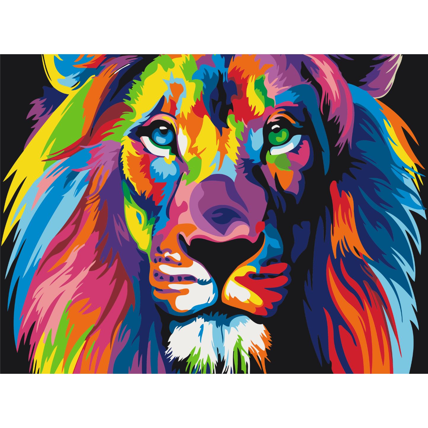 Картина за номерами Райдужний лев Brushme 30х40 см різнокольорова 000277118 - фото 1