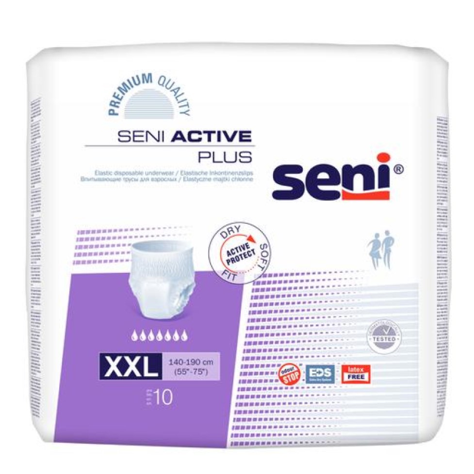 Подгузники-трусики для взрослых Seni Active Plus, XXL, 10 шт. (SE-096-2X10-A02) - фото 1