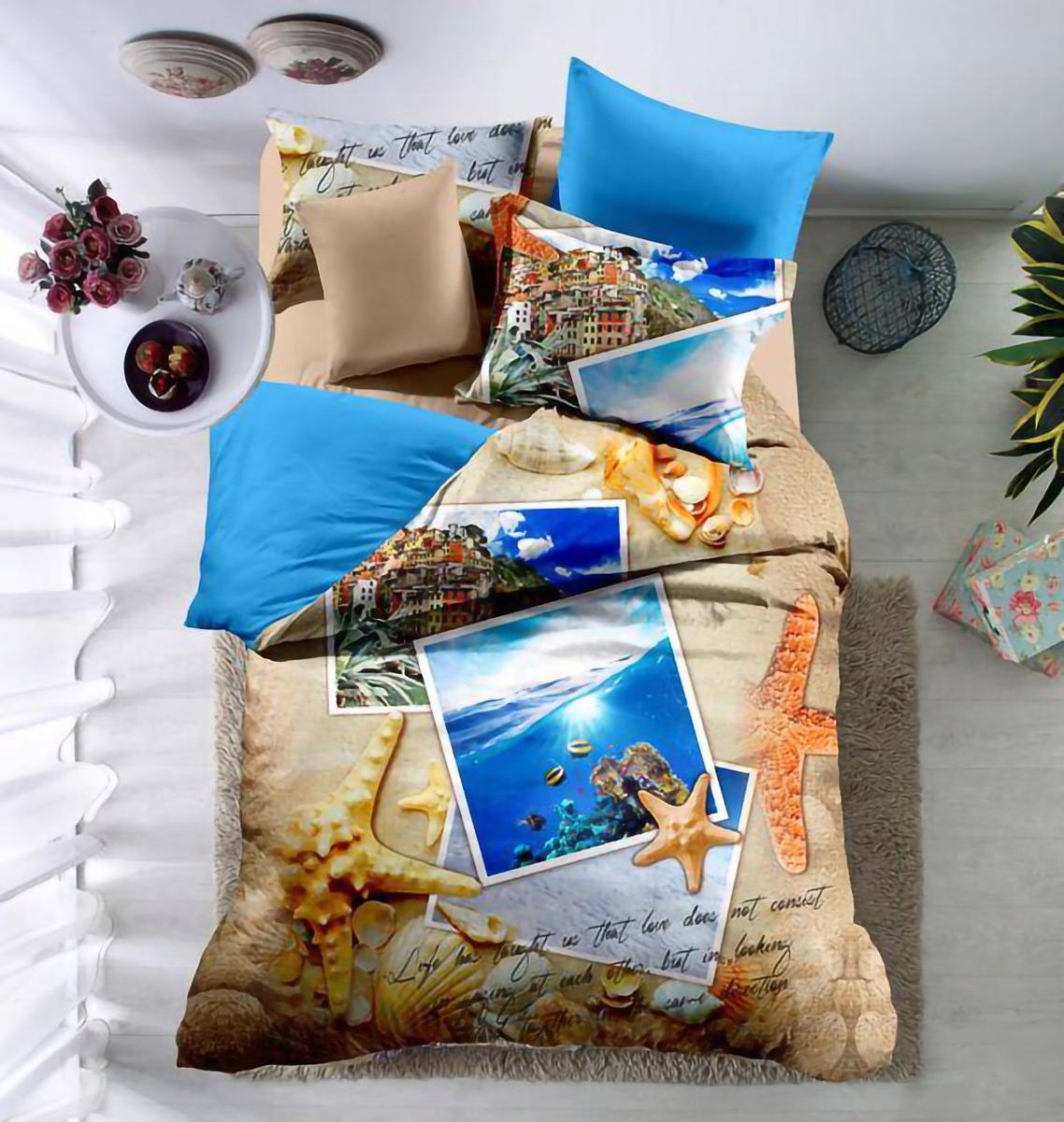Комплект постельного белья Love You Digital Сиеста QY260, евростандарт, разноцветный (1710013) - фото 1
