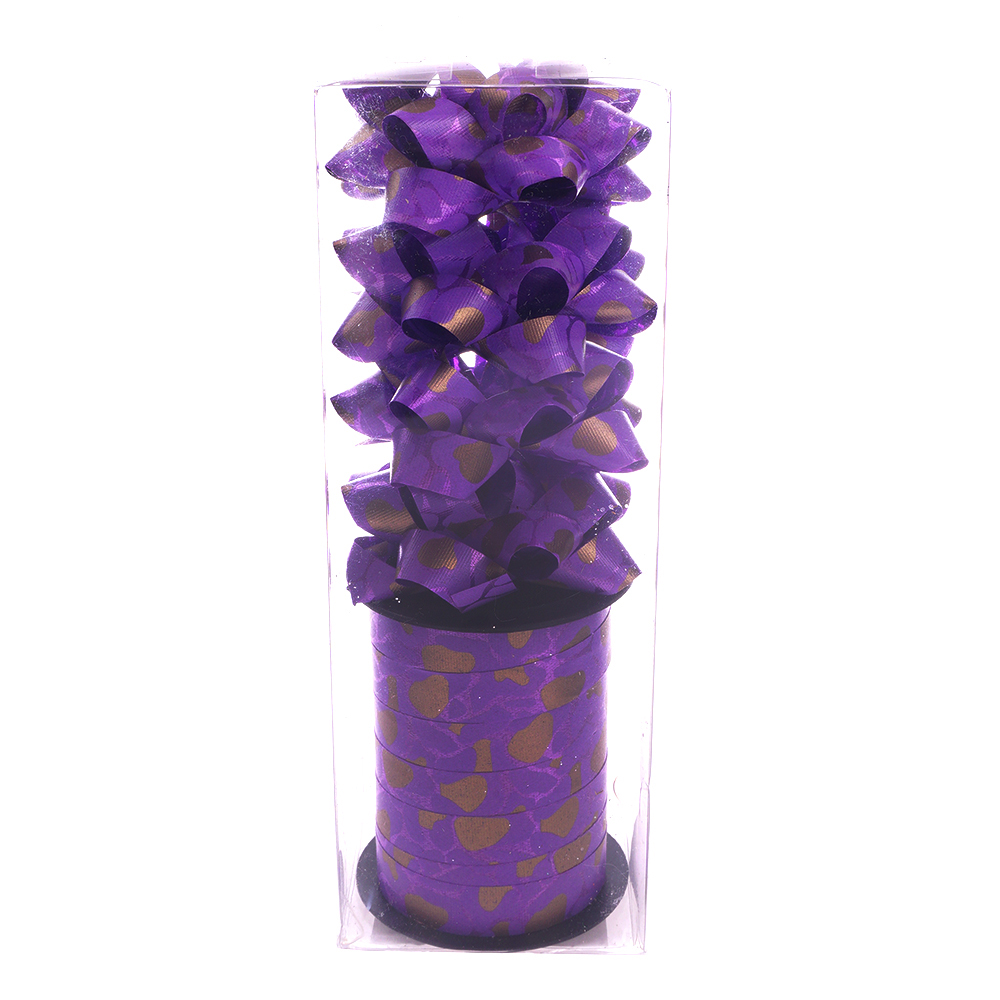 Набір для декору подарунків D1 Offtop, стрічка та бант, фіолетовий (835018) - фото 1