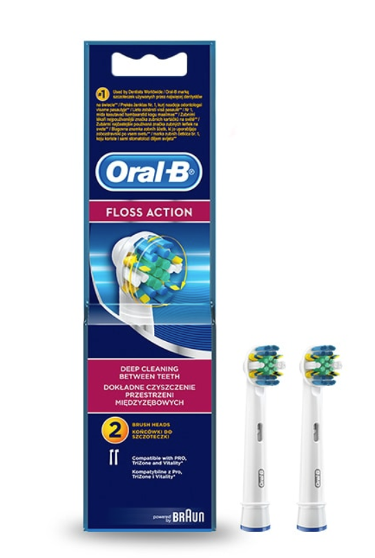 Насадки для электрических зубных щеток Oral-B Floss Action EB25, 2 шт. - фото 1