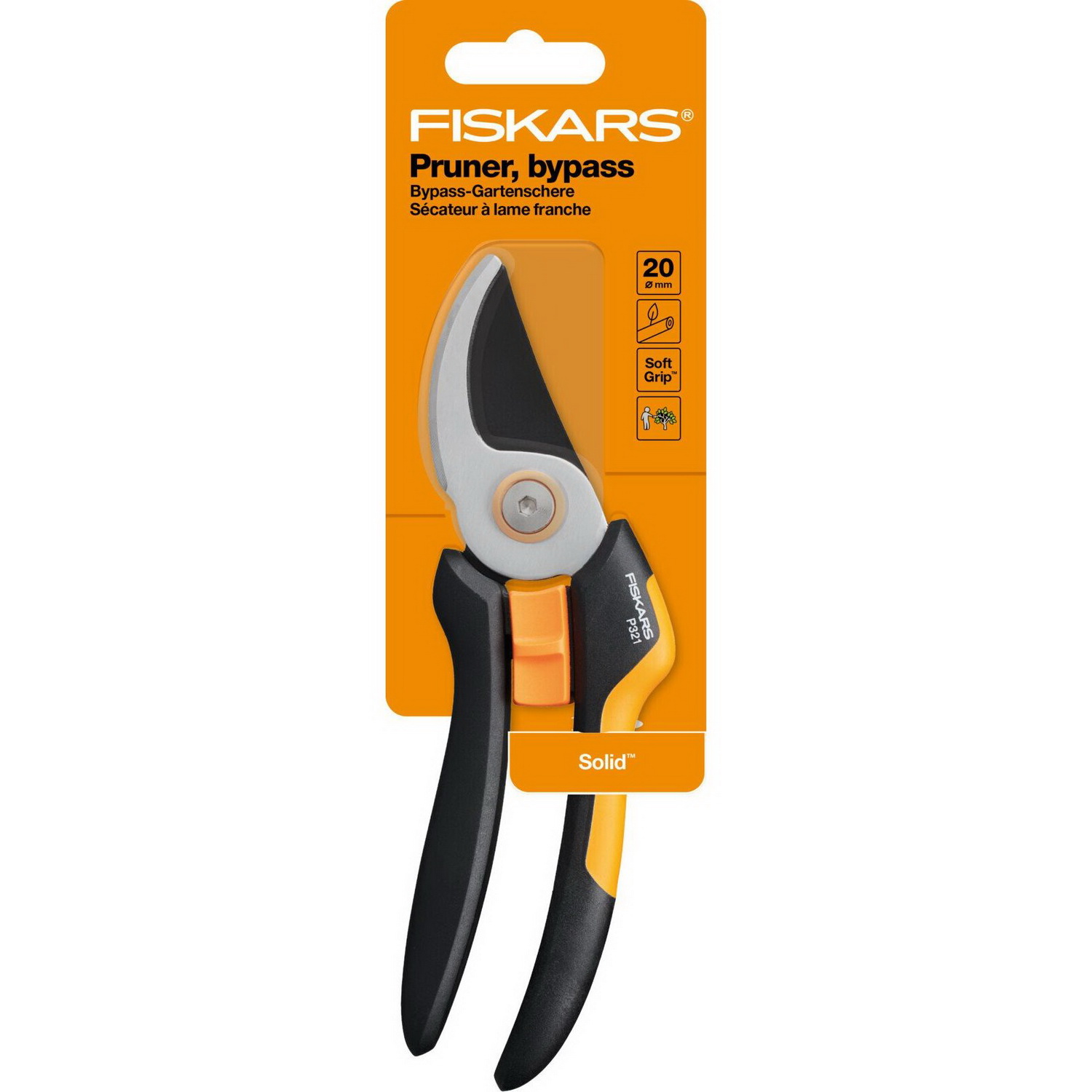 Секатор плоскостной Fiskars Solid P 321, 20 мм, 26 см (1057162) - фото 2