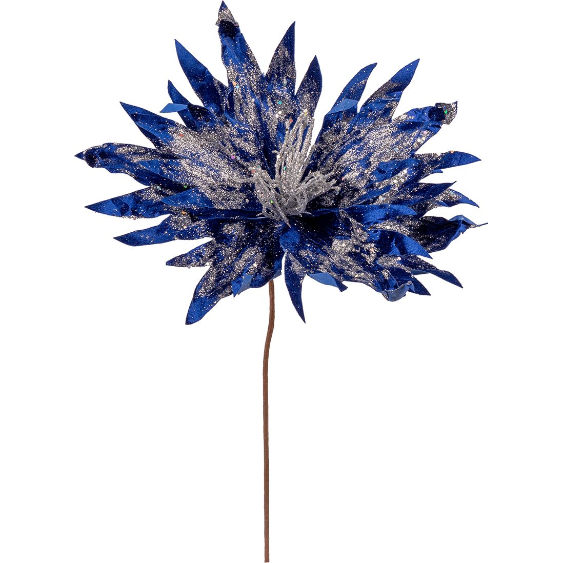 Квітка декоративна Novogod'ko Хризантема 24 см синя (973973) - фото 1