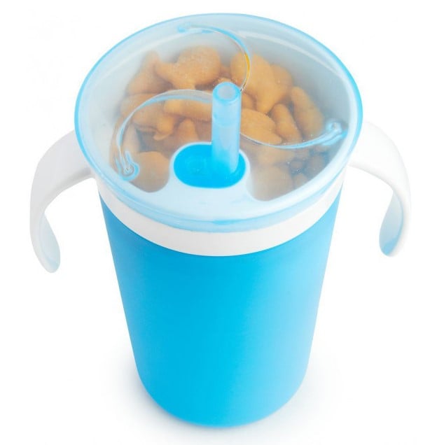 Чашка-контейнер Munchkin Snack and Sip, 266 мл, голубой (10867.01) - фото 4