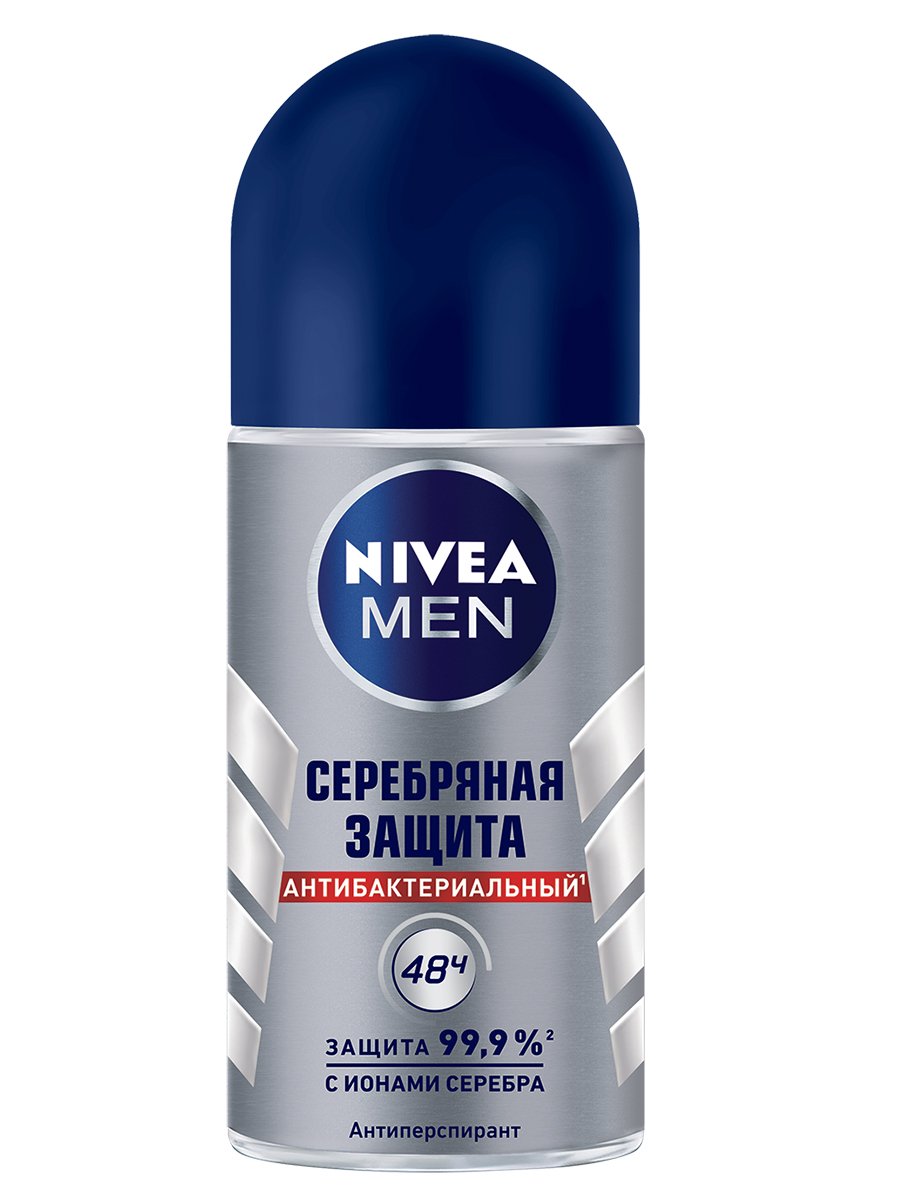 Photos - Deodorant Nivea Дезодорант-антиперспірант  Men Срібний захист, кульковий, 50 мл 