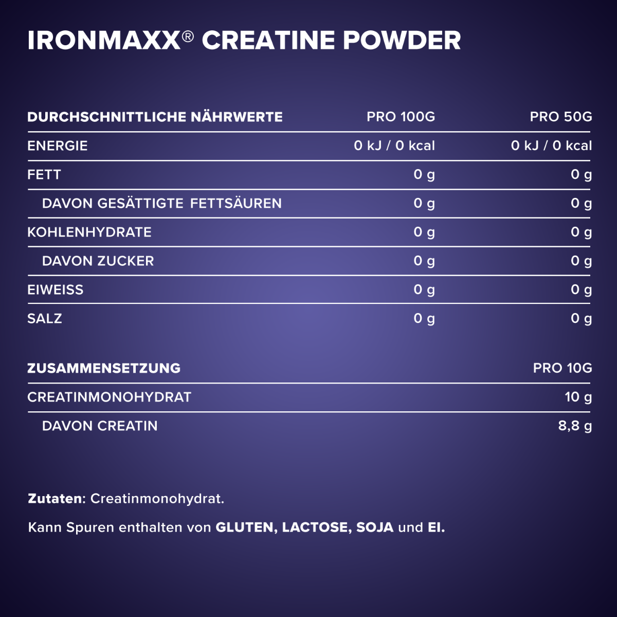 Креатин IronMaxx Creatine Powder Натуральний 300 г - фото 5