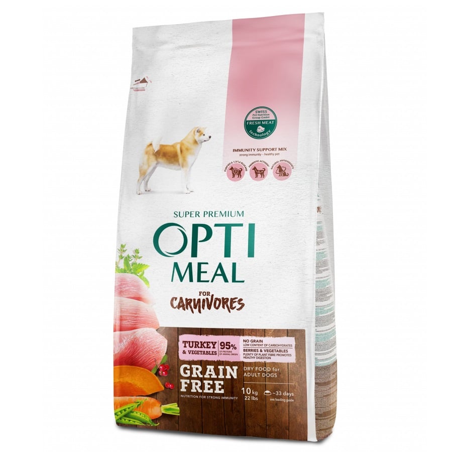 Беззерновой сухой корм для собак Optimeal, индейка и овощи, 10 кг (B1731201) - фото 1