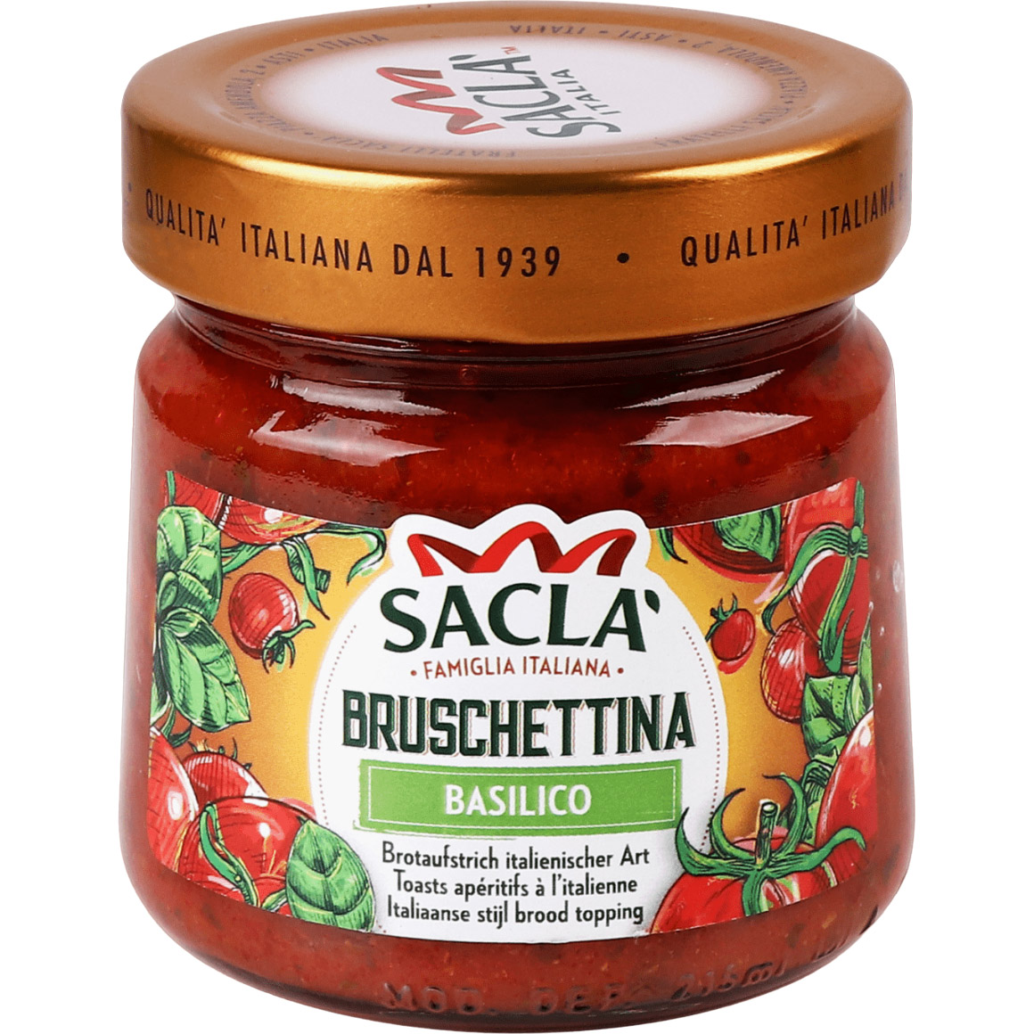 Брускета Sacla з томатами та базиліком 190 г (896801) - фото 2
