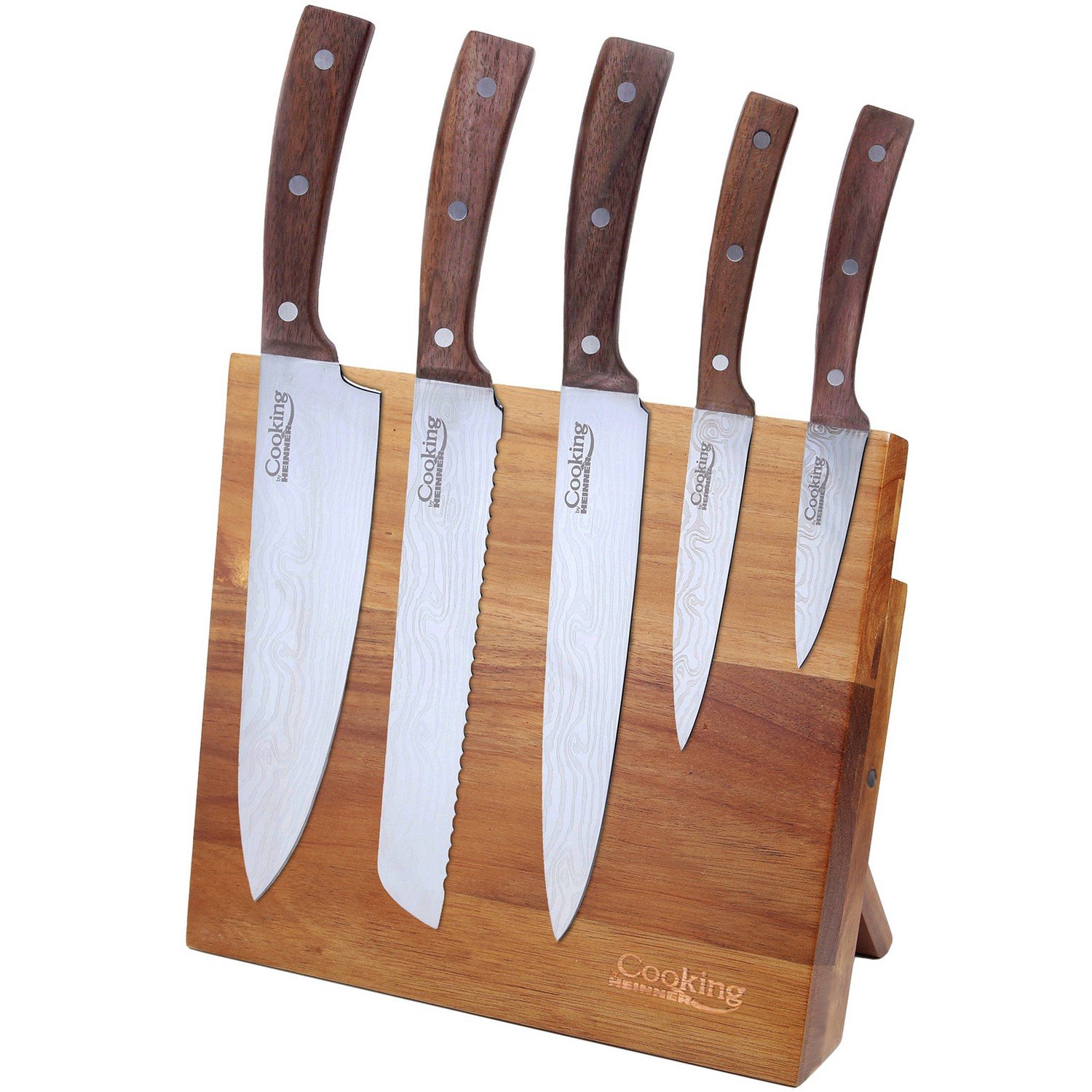 Набір кухонних ножів Heinner Damascus Style з фіксованим лезом, 6 предметів (HR-EVI-6DSC) - фото 1