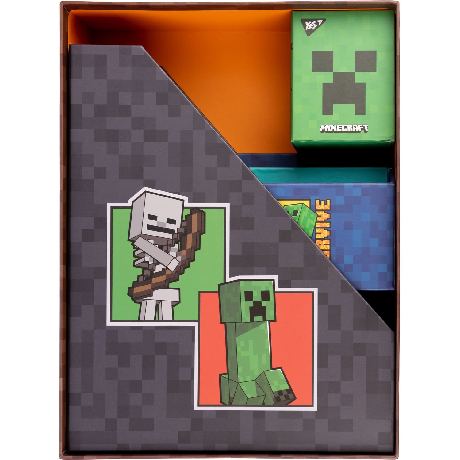 Настольный органайзер в наборе Yes Minecraft, картон, 4 предмета, разноцветный (450108) - фото 2