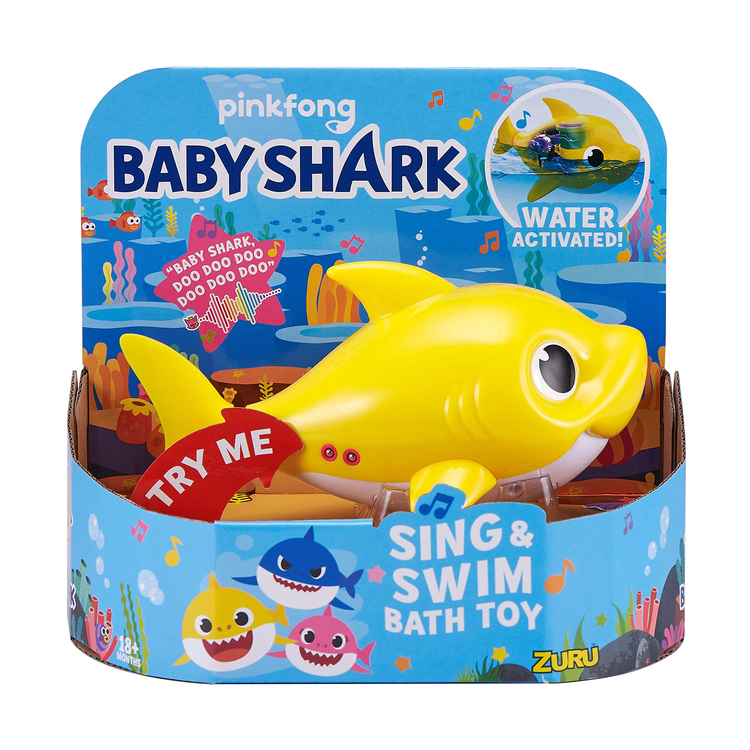 Інтерактивна іграшка для ванни Robo Alive Junior Baby Shark, жовтий (25282Y) - фото 5