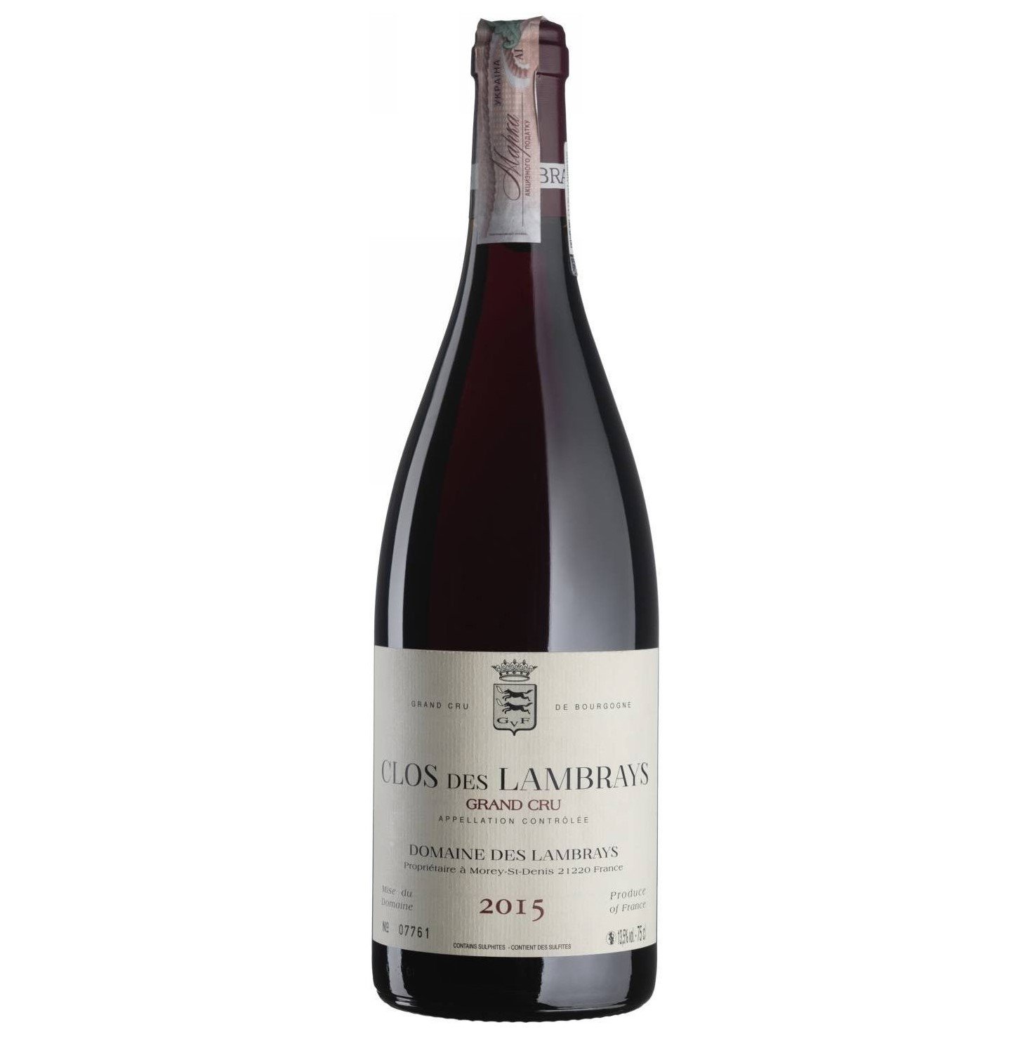 Вино Domaine des Lambrays Clos de Lambrays Grand Cru 2015, червоне, сухе, 0,75 л - фото 1