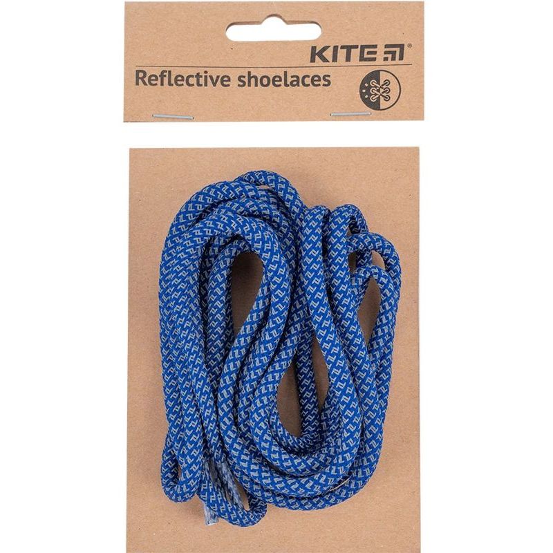 Шнурки для обуви Kite светоотражающие 1.2 м 1 пара синие (K23-128-3) - фото 1
