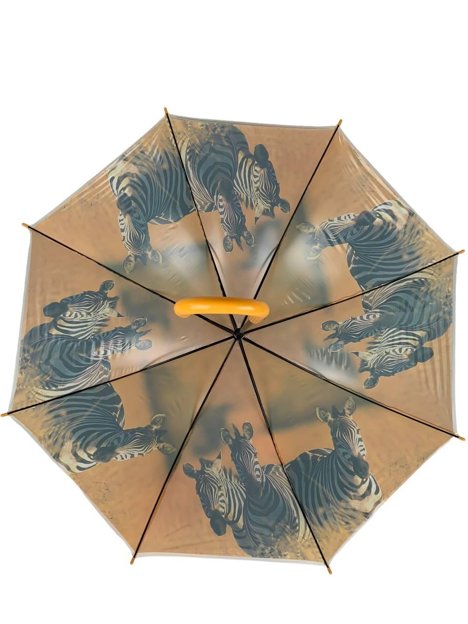 Жіноча парасолька-палиця напівавтомат Swift 97 см жовта - фото 4