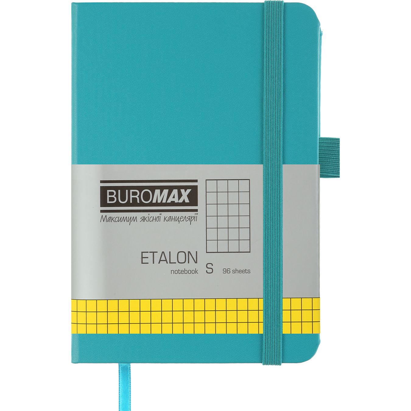 Книга записная Buromax Etalon в клеточку 140х95 мм бирюзовая 96 листов (BM.296160-06) - фото 1