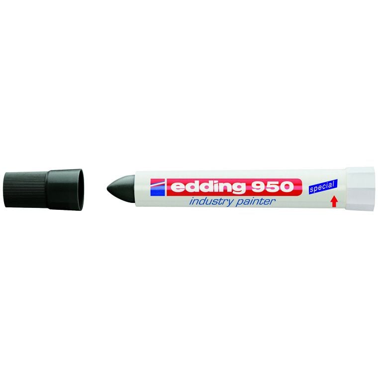 Маркер Edding Industry Paint конусоподібний 10 мм чорний (e-950/01) - фото 1