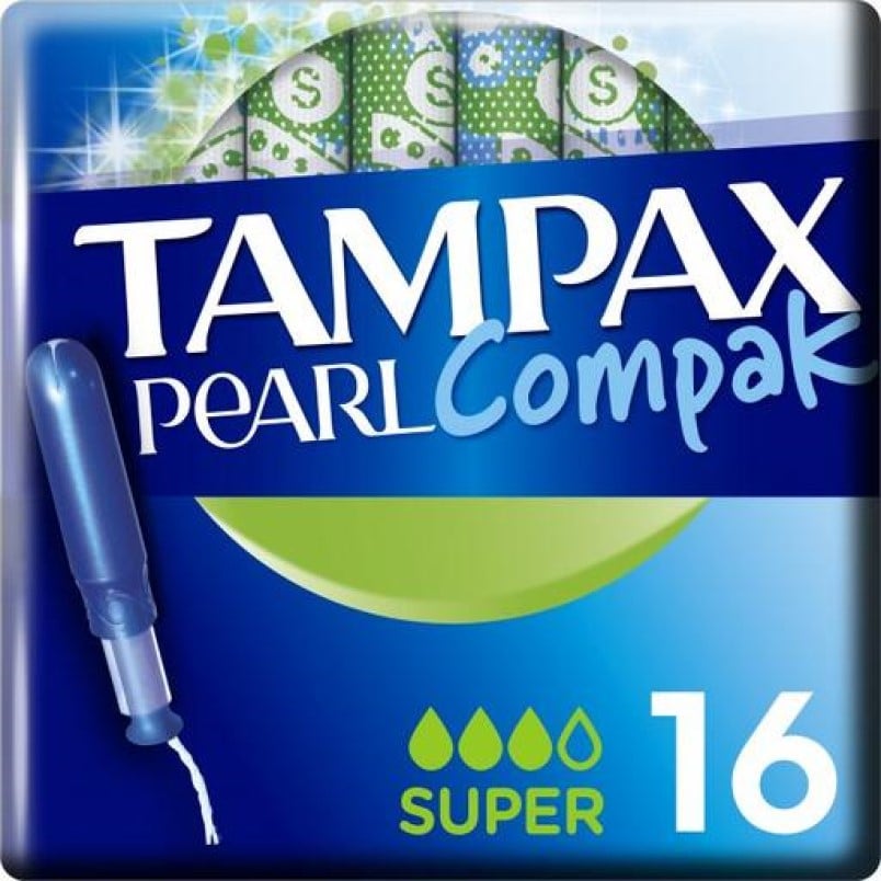 Тампони Tampax Pearl Compak Super, з аплікатором, 16 шт. - фото 1