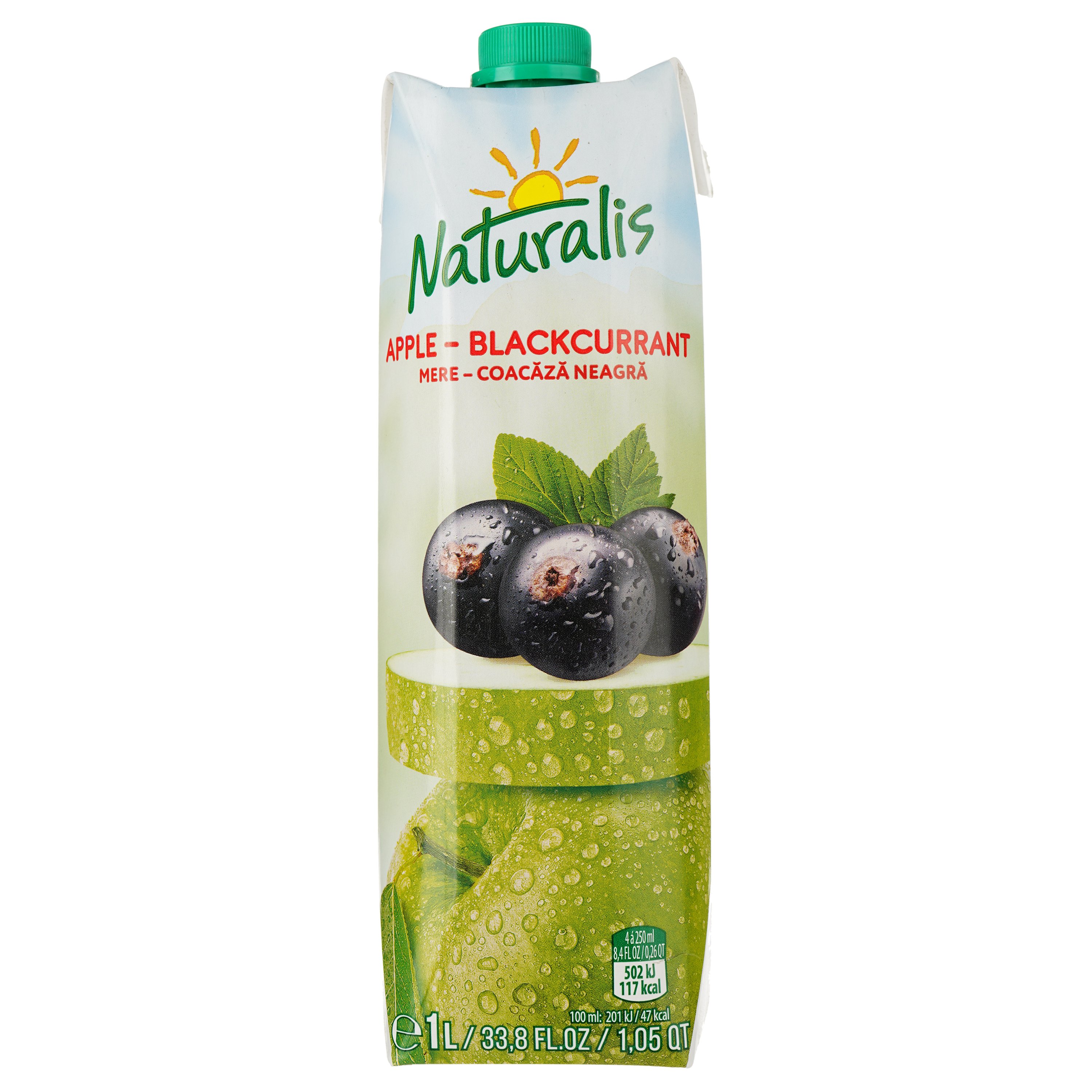 Напиток сокосодержащий Naturalis Черная смородина-яблоко 1 л - фото 1