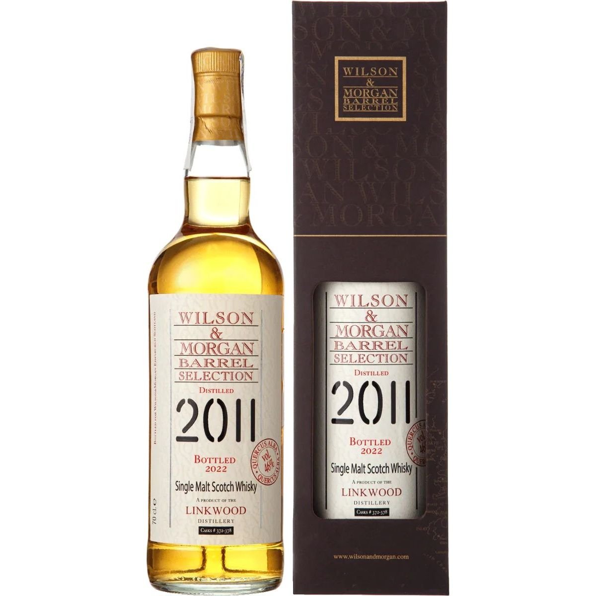Віскі Wilson & Morgan Linkwood Quercus Alba Single Malt Scotch Whisky 46% 0.7 л, у подарунковій упаковці - фото 1