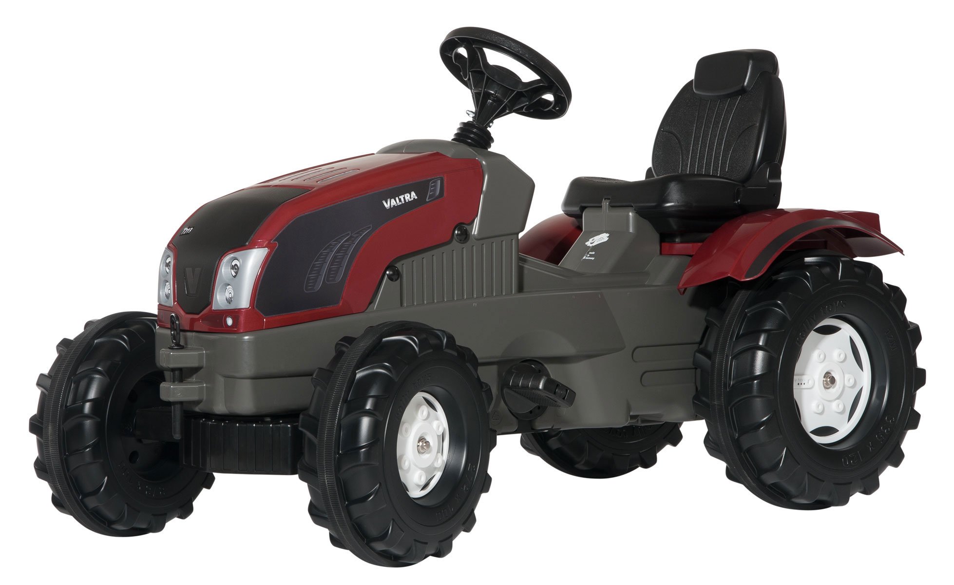 Педальный трактор Rolly Toys rollyFarmtrac Valtra T213, бордовый с серым (601233) - фото 1