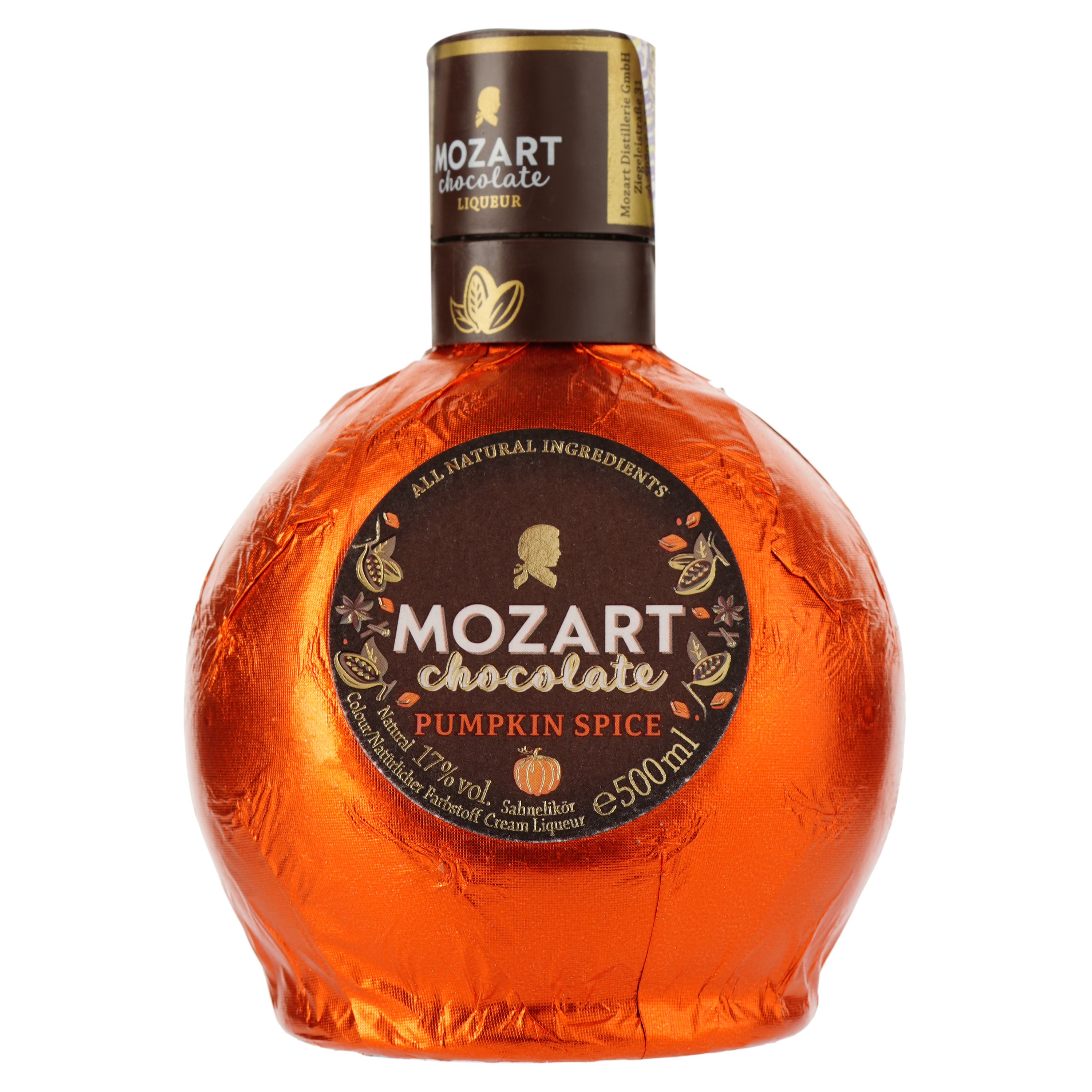 Лікер Mozart Chocolate Cream Pumpkin Spice, 17%, 0,5 л - фото 1