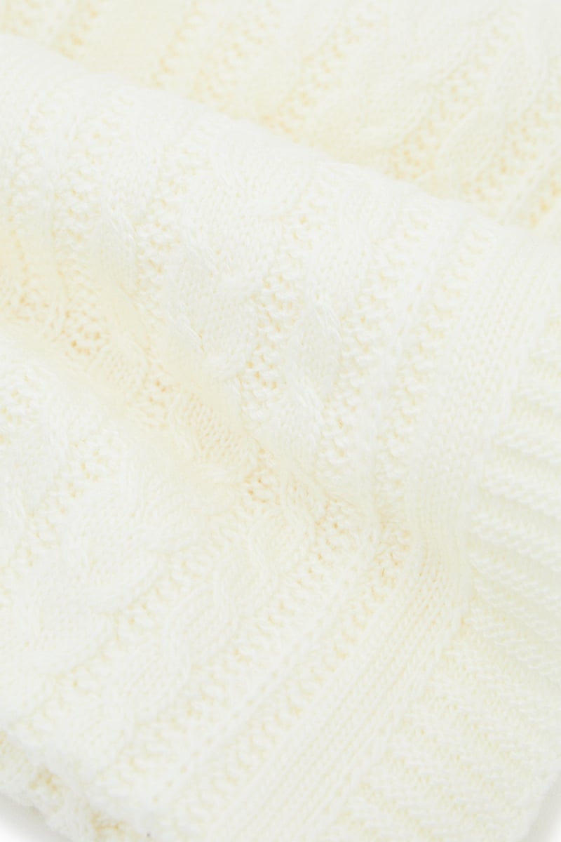 В'язаний плед з наволочками Sewel, білий (OA795210000) - фото 4