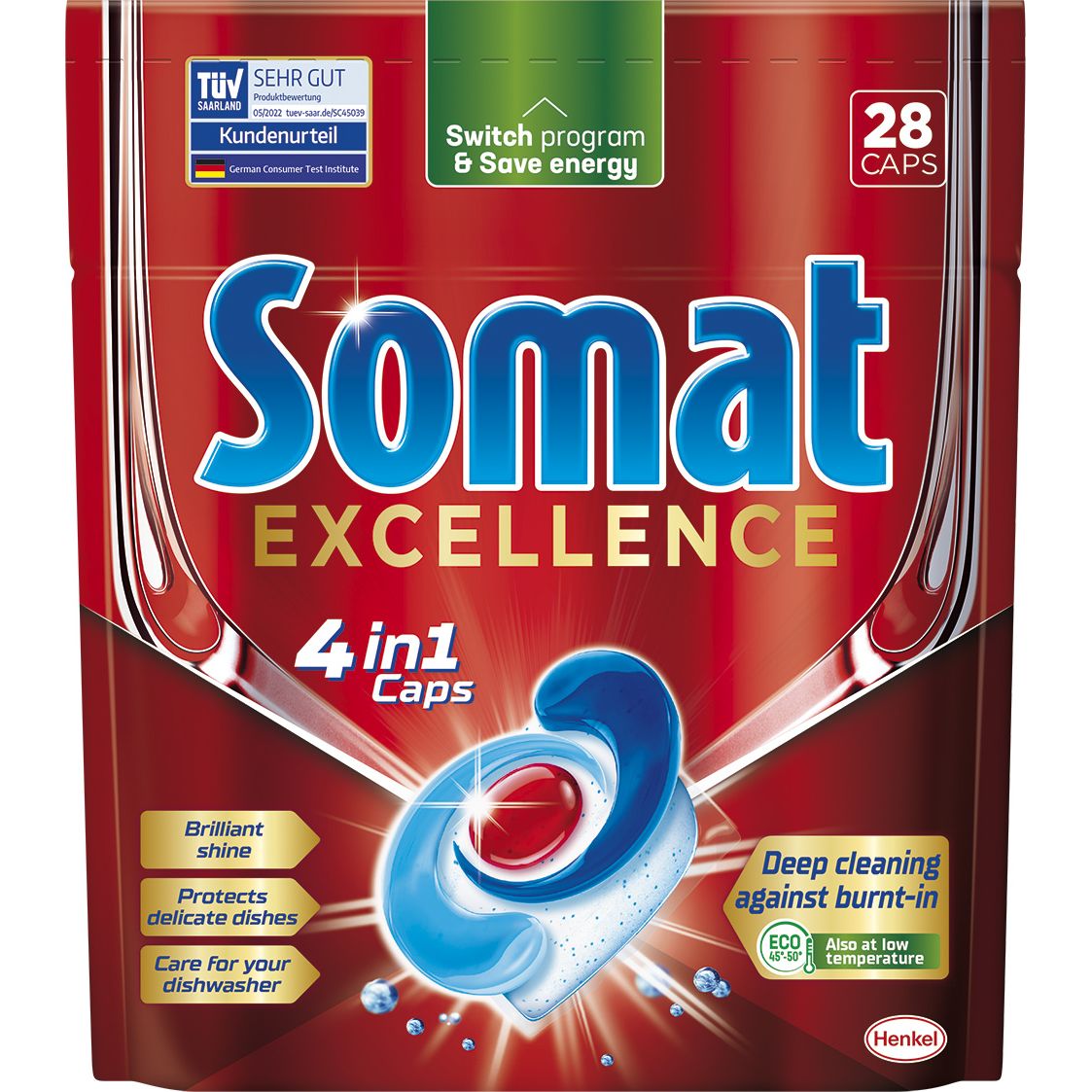 Капсулы для посудомоечной машины Somat Exellence Duo 4 в 1 28 таблеток - фото 1