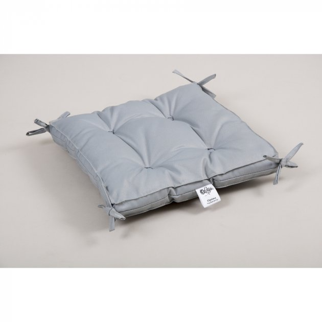 Подушка на стул Lotus Optima с завязками, 40х40х5 см, серый (2000022086196) - фото 2