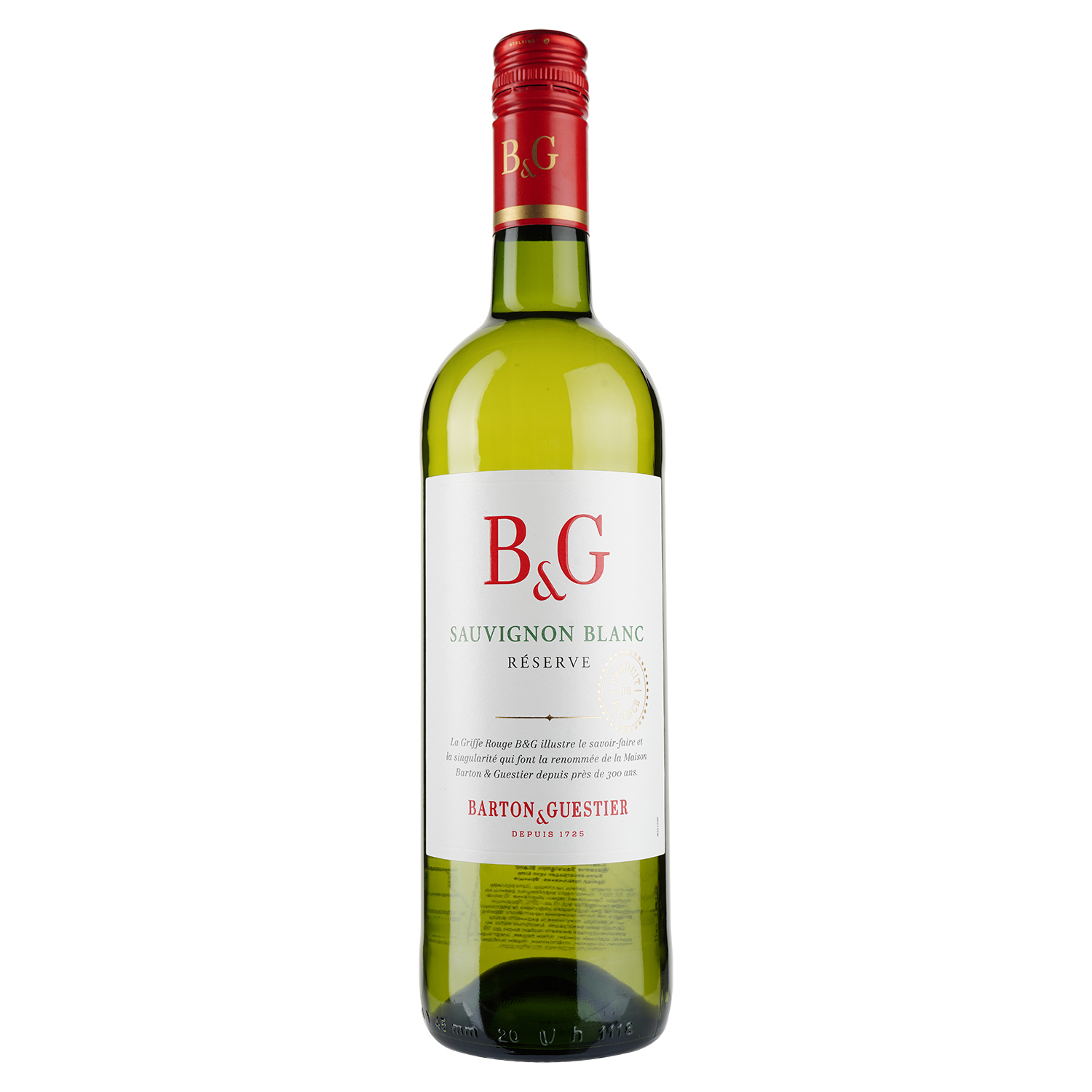 Вино Barton&Guestier Sauvignon Blanc Reserve, біле, сухе, 12%, 0,75 л - фото 1