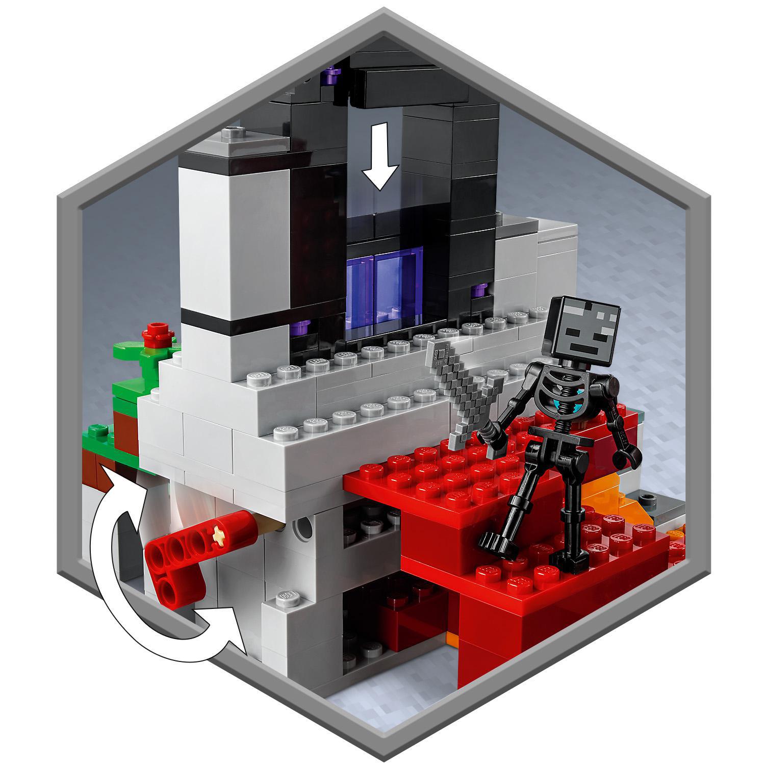 Конструктор LEGO Minecraft Разрушенный портал, 316 деталей (21172) - фото 7