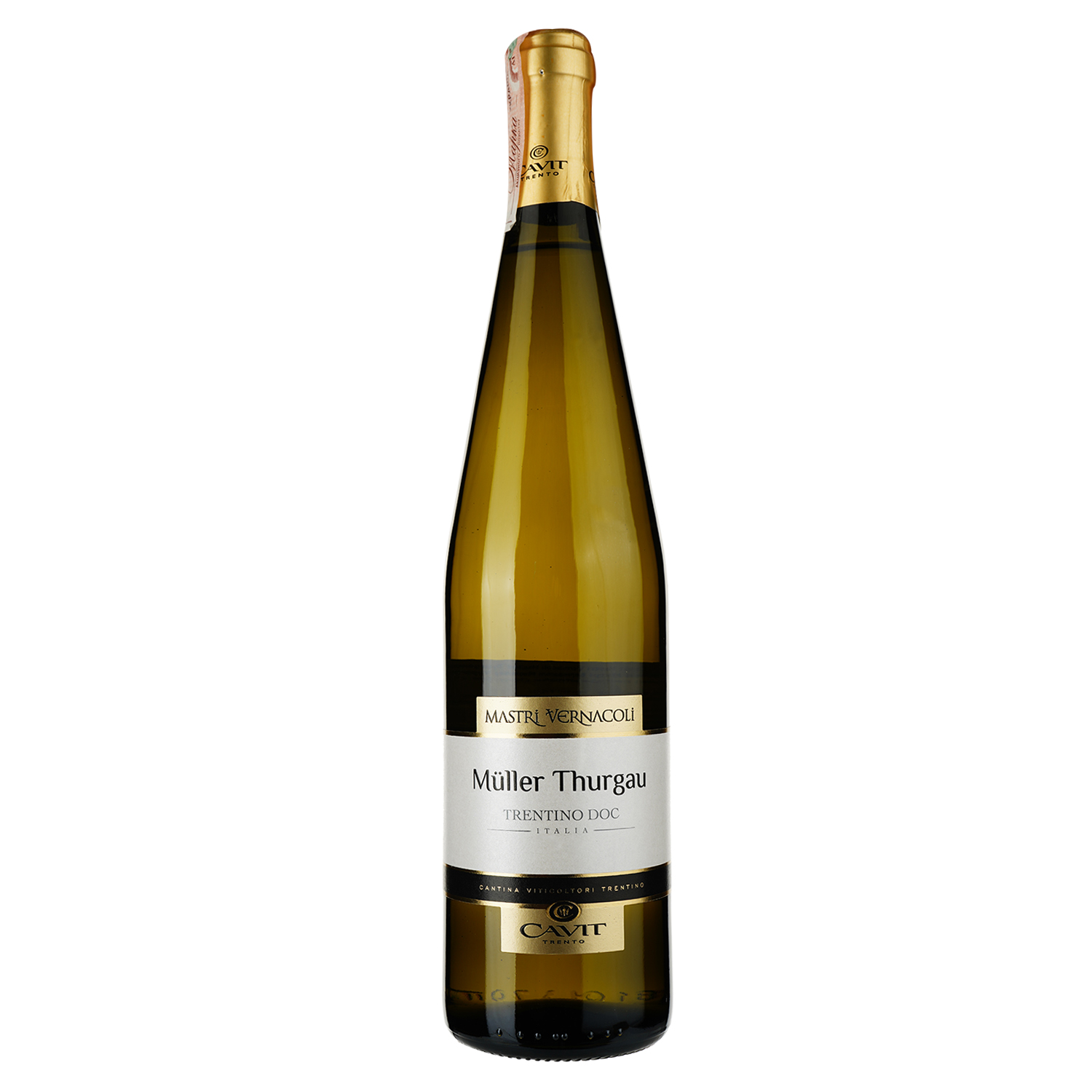 Вино Cavit Mastri Vernacoli Muller Thurgau, белое, сухое, 12%, 0,75 л - фото 1